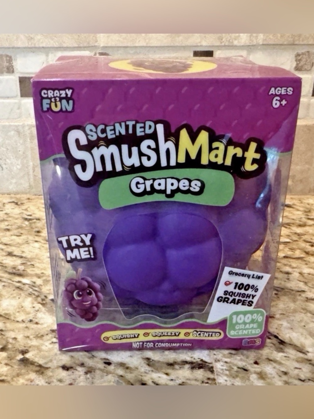 Smush Mart GRAPES VIRAL LIMITED EDITION Squishy Crazy Fun 6” SCENTED!